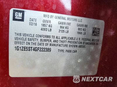 Zdjęcie 12 z 12 samochodu: 2016 CHEVROLET MALIBU LT VIN:1G1ZE5ST4GF222389 - miniatura