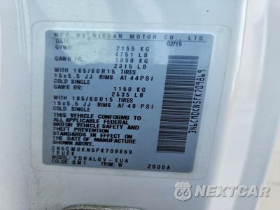Zdjęcie 14 z 14 samochodu: 2015 NISSAN NV200 SV VIN:3N6CM0KN5FK709869 - miniatura