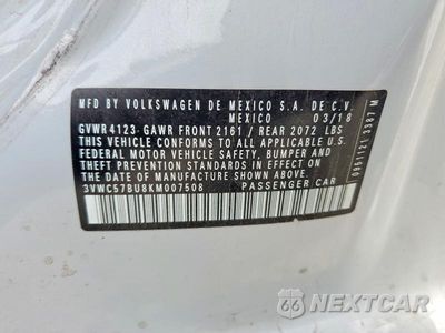 Zdjęcie 12 z 12 samochodu: 2019 VOLKSWAGEN JETTA S VIN:3VWC57BU8KM007508 - miniatura