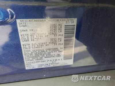 Zdjęcie 13 z 13 samochodu: 2019 NISSAN ROGUE S VIN:5N1AT2MT3KC757841 - miniatura