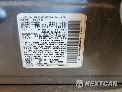 Zdjęcie 13 z 13 samochodu: 2017 NISSAN ROGUE S VIN:JN8AT2MT2HW138874 - miniatura