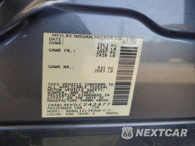 Zdjęcie 13 z 13 samochodu: 2020 NISSAN ALTIMA SL VIN:1N4BL4EV3LC242477 - miniatura