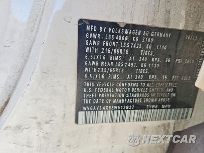 Zdjęcie 13 z 13 samochodu: 2014 VOLKSWAGEN TIGUAN S VIN:WVGAV3AX9EW512827 - miniatura