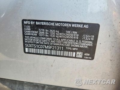 Zdjęcie 13 z 13 samochodu: 2021 BMW X3 XDRIVE30E VIN:5UXTS1C07M9F21311 - miniatura