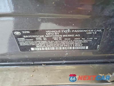 Zdjęcie 12 z 12 samochodu: 2015 BMW 3ER XI SULEV VIN:WBA3B5G53FNS11692 - miniatura