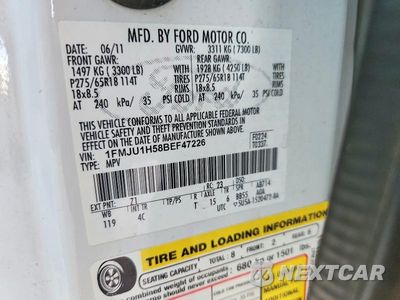 Zdjęcie 12 z 12 samochodu: 2011 FORD EXPEDITION XLT VIN:1FMJU1H58BEF47226 - miniatura