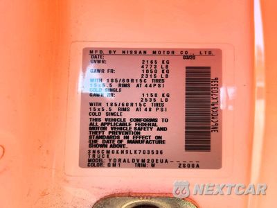 Zdjęcie 14 z 14 samochodu: 2020 NISSAN NV200 DELIVERY VAN VIN:3N6CM0KN9LK703536 - miniatura