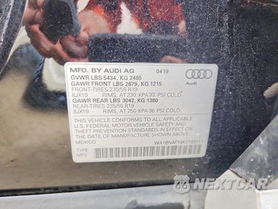 Zdjęcie 13 z 13 samochodu: 2019 AUDI Q5 PREMIUM PLUS VIN:WA1BNAFY9K2103111 - miniatura