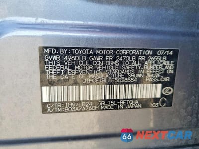 Zdjęcie 12 z 12 samochodu: 2014 LEXUS GS 350 VIN:JTHCE1BL8E5028584 - miniatura