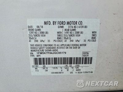 Zdjęcie 14 z 14 samochodu: 2018 FORD EXPLORER LIMITED VIN:1FM5K7F84JGC85179 - miniatura