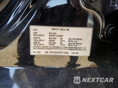 Zdjęcie 12 z 12 samochodu: 2025 TESLA MODEL Y VIN:7SAYGDEF5SF270982 - miniatura