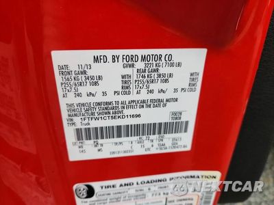 Zdjęcie 12 z 12 samochodu: 2014 FORD F150 SUPERCREW VIN:1FTFW1CT5EKD11696 - miniatura