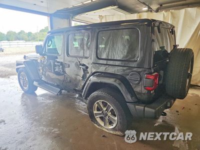 Drugie zdjęcie samochodu z przodu: 2022 JEEP WRANGLER UNLIMITED SAHARA VIN:1C4HJXEN2NW112283 - miniatura