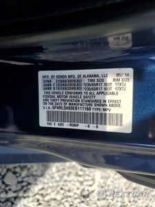 Zdjęcie 13 z 13 samochodu: 2014 HONDA ODYSSEY EXL VIN:5FNRL5H69EB111160 - miniatura