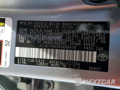 Zdjęcie 13 z 13 samochodu: 2024 TOYOTA CAMRY SE VIN:4T1G11AK3RU898418 - miniatura