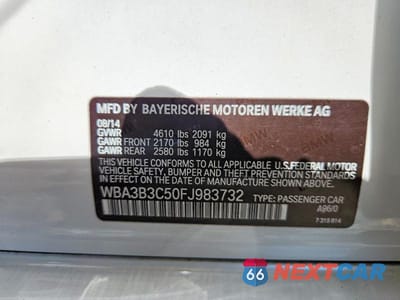 Zdjęcie 12 z 12 samochodu: 2015 BMW 328 XI VIN:WBA3B3C50FJ983732 - miniatura
