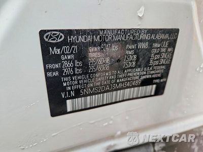 Zdjęcie 12 z 12 samochodu: 2021 HYUNDAI SANTA FE SEL VIN:5NMS2DAJ3MH340489 - miniatura