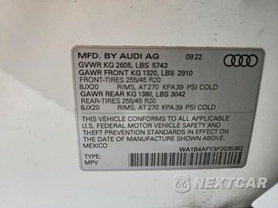 Zdjęcie 14 z 14 samochodu: 2023 AUDI SQ5 PREMIUM PLUS VIN:WA1B4AFY3P2035382 - miniatura