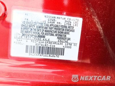 Zdjęcie 13 z 13 samochodu: 2016 NISSAN VERSA 1.6 SV VIN:3N1CN7AP1GL868690 - miniatura