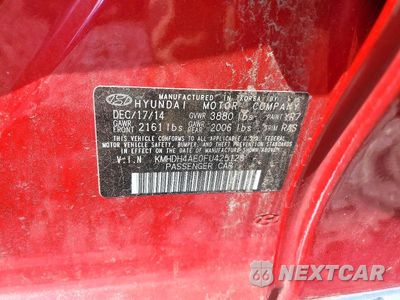 Zdjęcie 12 z 12 samochodu: 2015 HYUNDAI ELANTRA LIMITED VIN:KMHDH4AE0FU425128 - miniatura