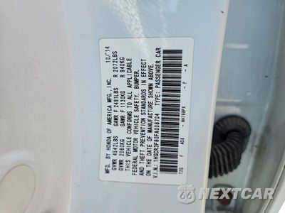 Zdjęcie 13 z 13 samochodu: 2015 HONDA ACCORD EXL VIN:1HGCR3F80FA008704 - miniatura