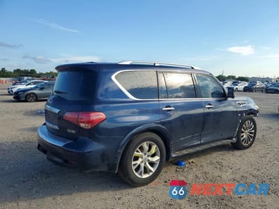 Trzecie zdjęcie samochodu z tyłu: 2015 INFINITI QX80 BASE VIN:JN8AZ2NF3F9570036 - miniatura