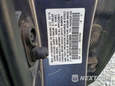 Zdjęcie 12 z 12 samochodu: 2016 HONDA CIVIC LX VIN:19XFC2F54GE236894 - miniatura