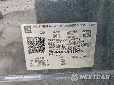 Zdjęcie 14 z 14 samochodu: 2019 CHEVROLET EQUINOX LT VIN:3GNAXJEV2KS616277 - miniatura