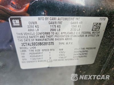 Zdjęcie 13 z 13 samochodu: 2011 GMC TERRAIN SLE VIN:2CTALSEC8B6281375 - miniatura