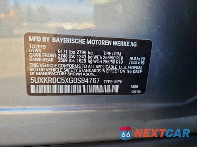 Zdjęcie 13 z 13 samochodu: 2016 BMW X5 XDRIVE35I VIN:5UXKR0C5XG0S84767 - miniatura