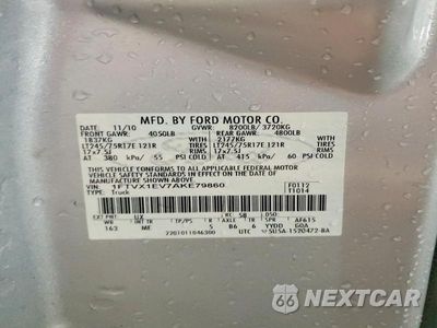 Zdjęcie 12 z 12 samochodu: 2010 FORD F150 SUPER CAB VIN:1FTVX1EV7AKE79860 - miniatura