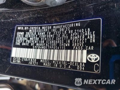Zdjęcie 12 z 12 samochodu: 2023 TOYOTA COROLLA LE VIN:5YFB4MDE7PP054115 - miniatura