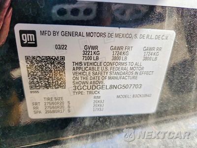 Zdjęcie 12 z 12 samochodu: 2022 CHEVROLET SILVERADO K1500 LTZ VIN:3GCUDGEL8NG507703 - miniatura