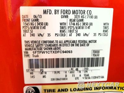 Zdjęcie 12 z 12 samochodu: 2013 FORD F150 SUPERCREW VIN:1FTFW1CTXDFC94093 - miniatura