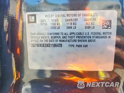 Zdjęcie 12 z 12 samochodu: 2014 CHEVROLET IMPALA LIMITED LS VIN:2G1WA5E3XE1186478 - miniatura