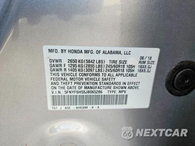 Zdjęcie 13 z 13 samochodu: 2018 HONDA PILOT EXL VIN:5FNYF6H55JB065286 - miniatura