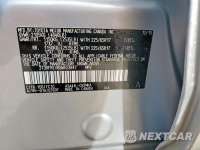 Zdjęcie 14 z 14 samochodu: 2016 TOYOTA RAV4 XLE VIN:2T3RFREV6GW423847 - miniatura