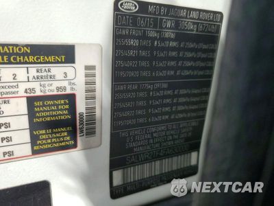 Zdjęcie 12 z 12 samochodu: 2015 LAND ROVER RANGE ROVER SPORT SC VIN:SALWR2TF4FA630000 - miniatura