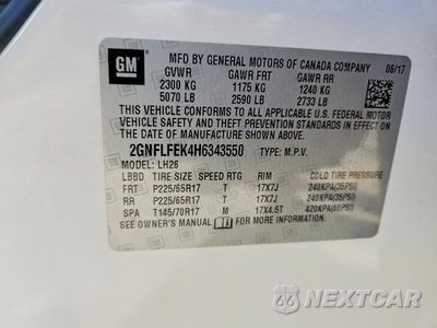 Zdjęcie 13 z 13 samochodu: 2017 CHEVROLET EQUINOX LT VIN:2GNFLFEK4H6343550 - miniatura
