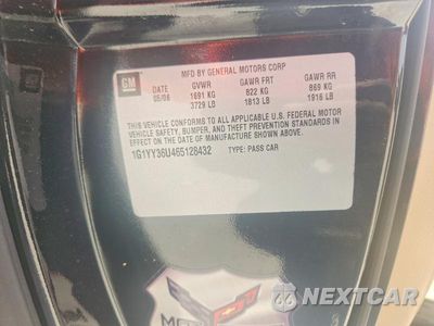 Zdjęcie 12 z 12 samochodu: 2006 CHEVROLET CORVETTE VIN:1G1YY36U465128432 - miniatura