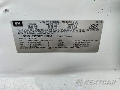 Zdjęcie 12 z 12 samochodu: 2017 GMC SIERRA K1500 VIN:1GTV2LEC7HZ102391 - miniatura
