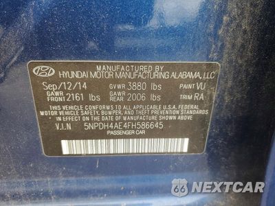 Zdjęcie 12 z 12 samochodu: 2015 HYUNDAI ELANTRA SE VIN:5NPDH4AE4FH586645 - miniatura