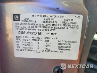 Zdjęcie 13 z 13 samochodu: 2003 CHEVROLET TRAILBLZR VIN:1GNDS13S932254398 - miniatura