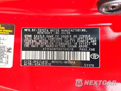 Zdjęcie 13 z 13 samochodu: 2006 TOYOTA CAMRY SOLARA SLE V6 VIN:4T1FA38PX6U104518 - miniatura