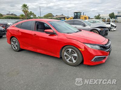 Czwarte zdjęcie samochodu z boku: 2019 HONDA CIVIC LX VIN:2HGFC2F64KH530500 - miniatura