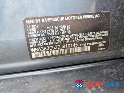 Zdjęcie 12 z 12 samochodu: 2013 BMW 328 XI VIN:WBA3B3C52DJ810145 - miniatura