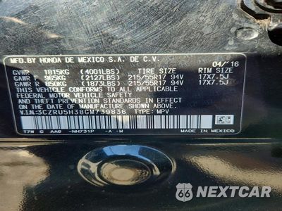 Zdjęcie 13 z 13 samochodu: 2016 HONDA HR-V LX VIN:3CZRU5H38GM739836 - miniatura