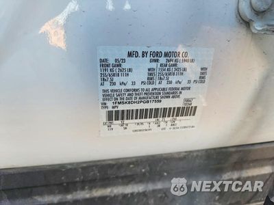 Zdjęcie 12 z 12 samochodu: 2023 FORD EXPLORER XLT VIN:1FMSK8DH2PGB17559 - miniatura