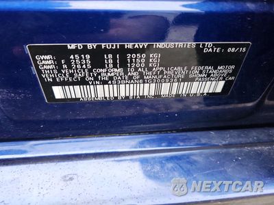 Zdjęcie 12 z 12 samochodu: 2016 SUBARU LEGACY 2.5I LIMITED VIN:4S3BNAN61G3009361 - miniatura