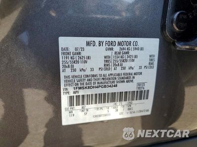 Zdjęcie 14 z 14 samochodu: 2023 FORD EXPLORER XLT VIN:1FMSK8DH4PGB34248 - miniatura
